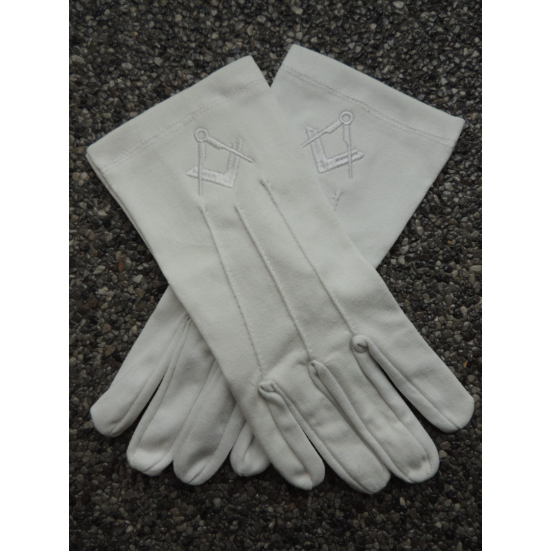 White cotton gloves S&C white new size