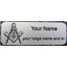 Attaché case plaque argent gravé