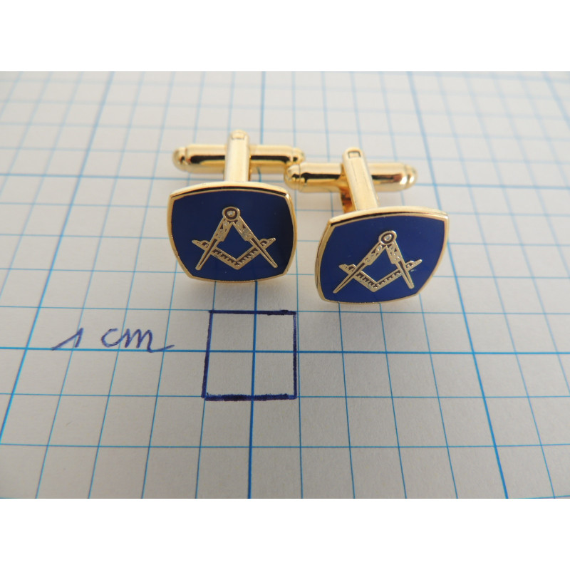 Boutons de manchette bleu E&C