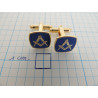 Boutons de manchette bleu E&C