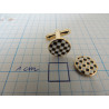 Boutons de manchette pavé mosaïque ronde